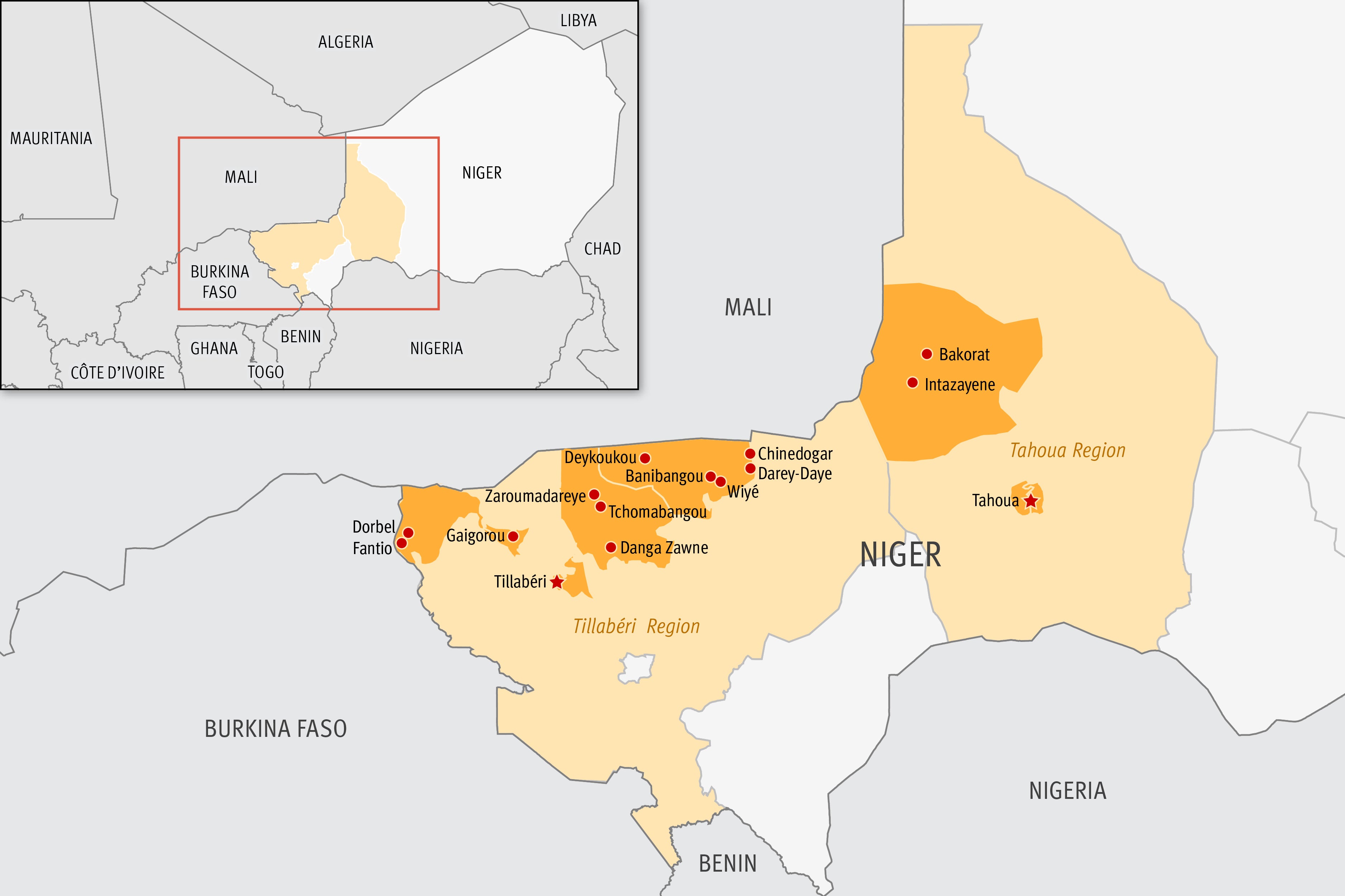 Map of Niger