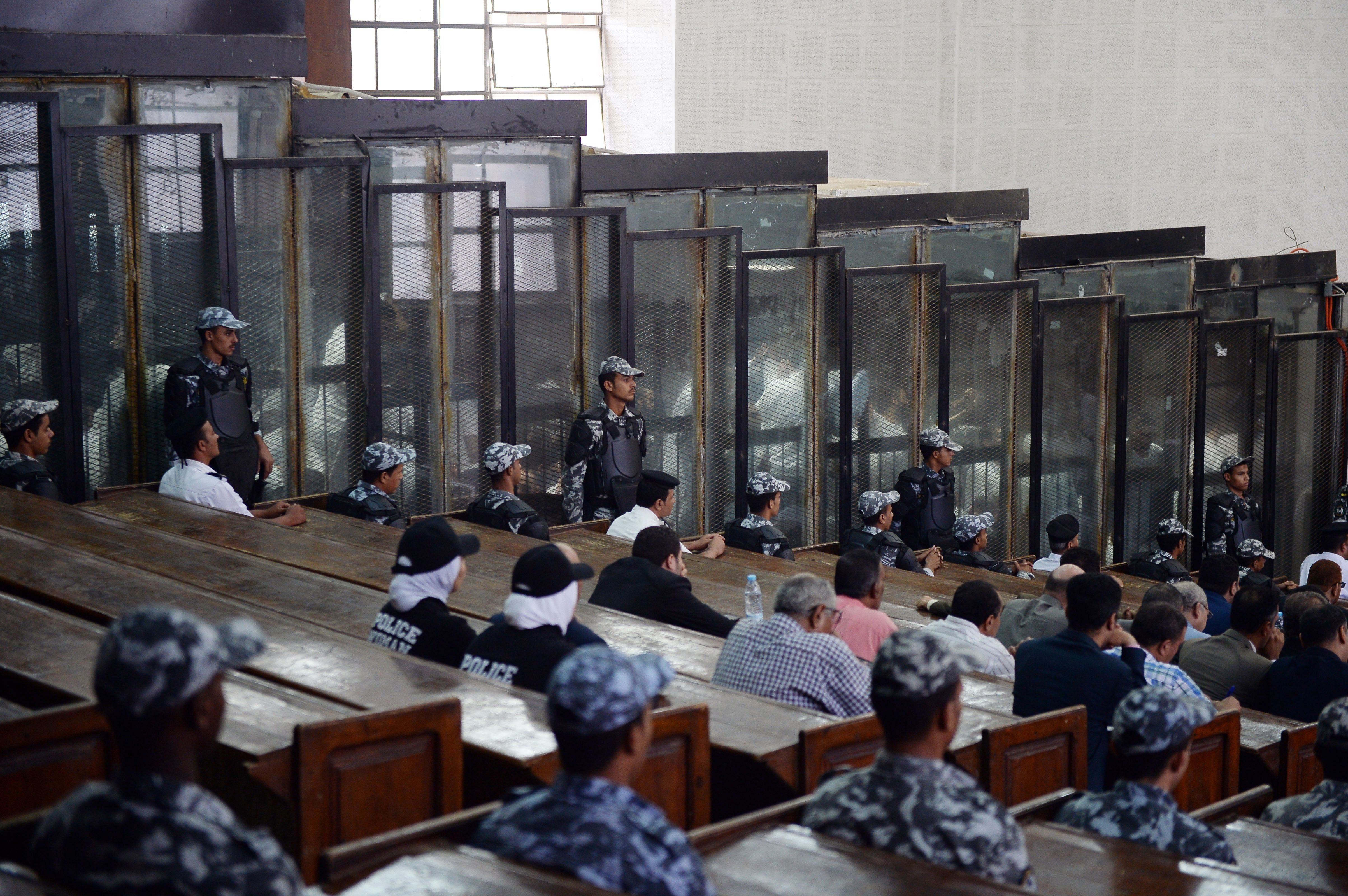  A courtroom with soundproof glass in Cairo, Egypt, September 8, 2018. 