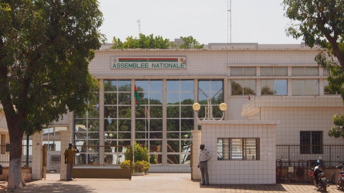 The National Assembly of Burkina Faso in downtown Ouagadougou.