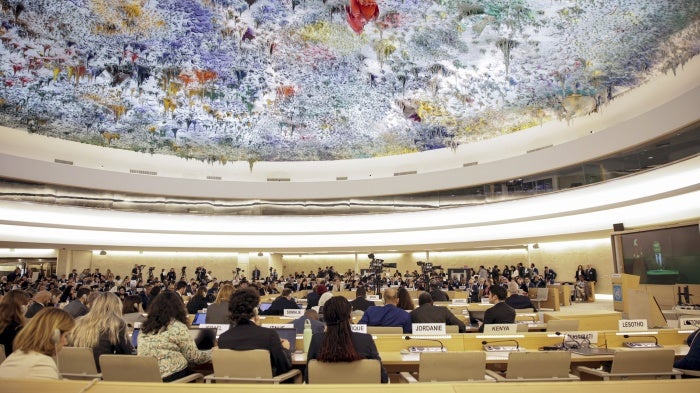 The United Nations Human Rights Council, Geneva, Switzerland, February 26, 2024.