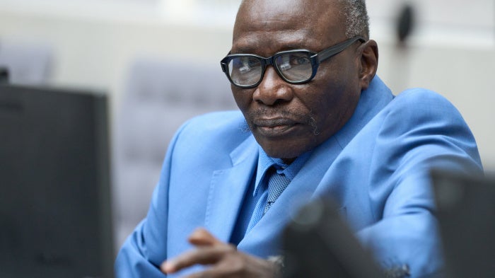 Ali Muhammad Ali Abd al-Rahman (also known as Ali Kosheib), a former leader of the Sudanese “Janjaweed” militias, waits to learn his sentence from the International Criminal Court following his conviction for war crimes and crimes against humanity, The Hague, Netherlands, December 9, 2025. 