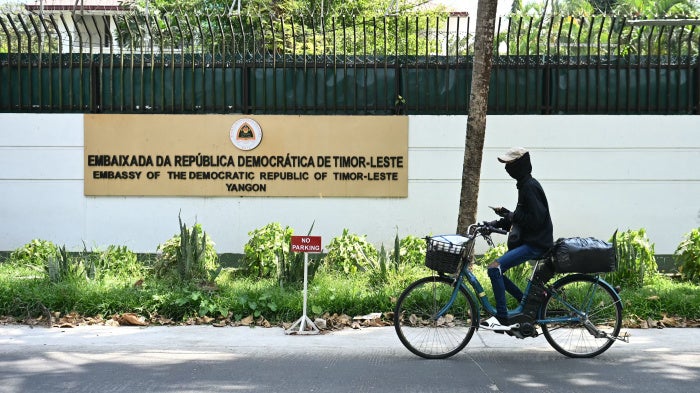 The Timor-Leste embassy in Yangon, Myanmar, February 16, 2026.