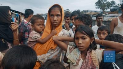 A Rohingya woman in a camp in Bangladesh