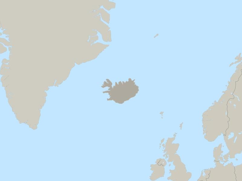 Iceland country page map