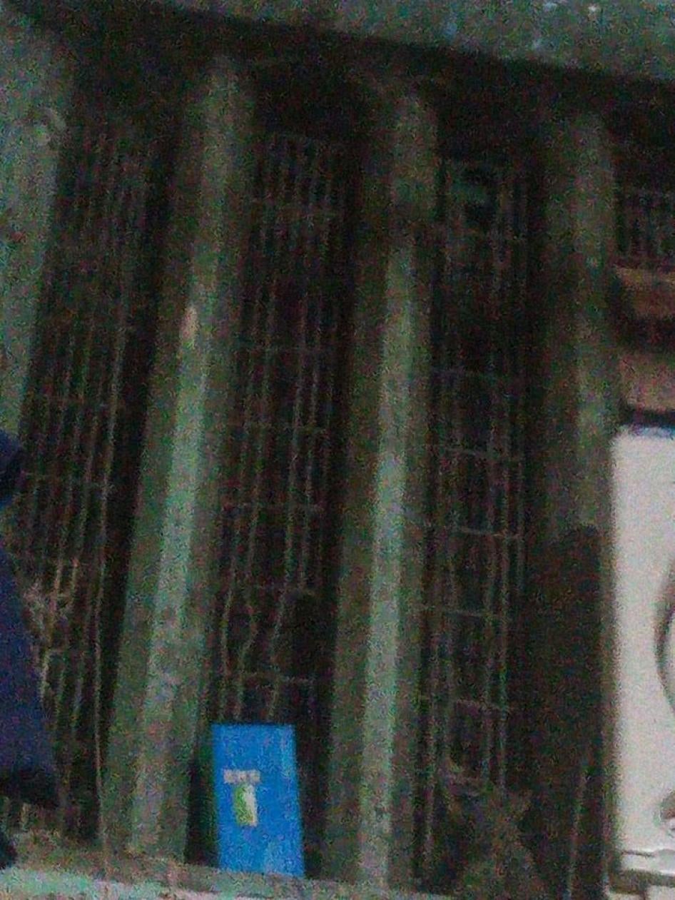 A leaked photo showing the sole window in a Scorpion cell before the recent changes. The window overlooks an internal corridor and is not a source for fresh air or daylight.