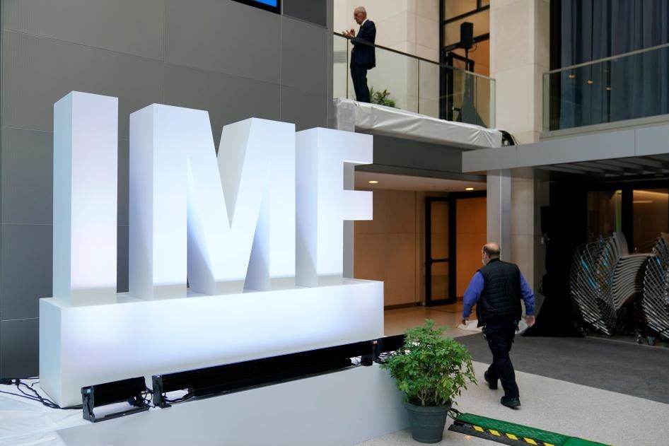 An atrium at the 2022 Annual Meetings of the International Monetary Fund and the World Bank