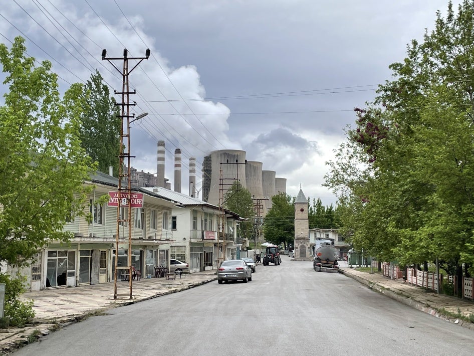 Afşin Elbistan A plant seen from Çoğulhan village square, Afşin, Kahramanmaraş, Türkiye. 