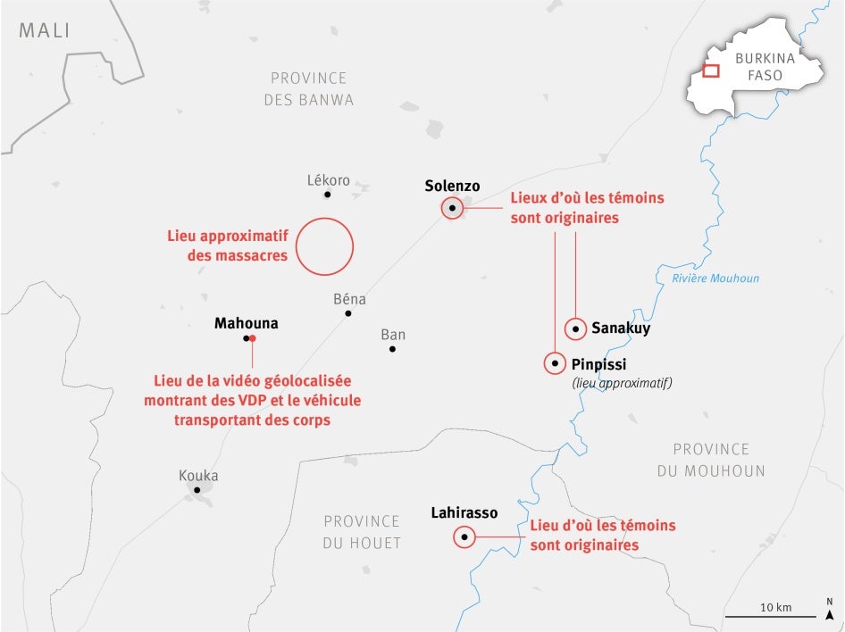 Carte de Solenzo, Burkina Faso.