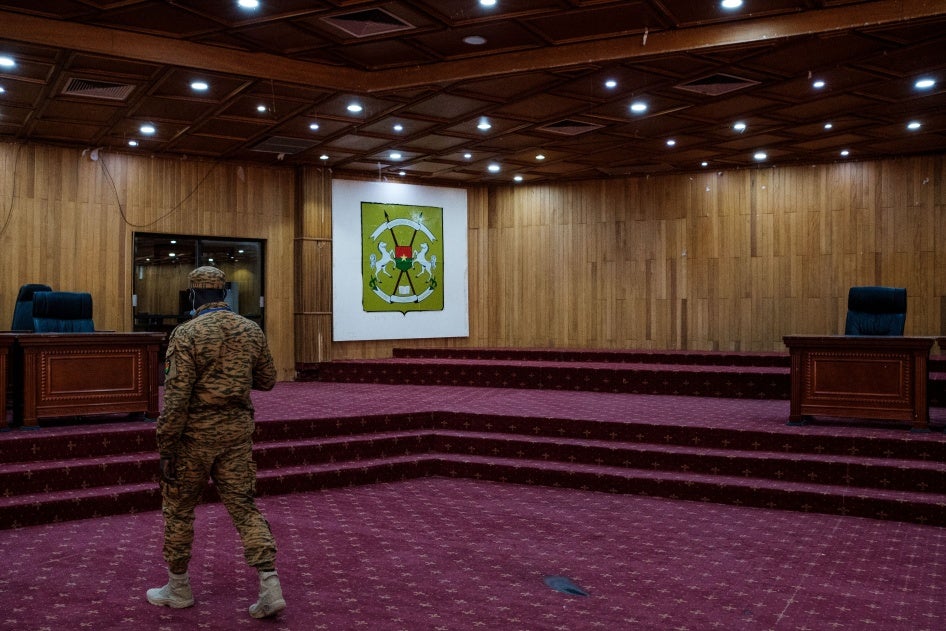 Une salle d'audience à Ouagadougou, au Burkina Faso, le 3 février 2022.