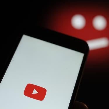 Youtube homepage on a cell phone