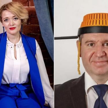 Anastasia Shevchenko and Mikhail Iosilevich. Both have been prosecuted under Russia’s law on “undesirable” foreign organizations. 