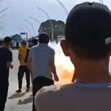 Uzbekistan security forces fired projected flash/bang grenades at protesters in Kanlykul, Karakalpakstan.
