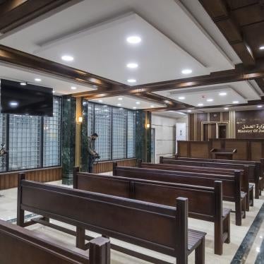 The courthouse at the new Badr Prison in Badr city, 65 kms east of the Egyptian capital Cairo, during a government-guided tour for the media.