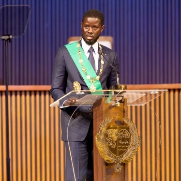 Bassirou Diomaye Faye delivers his inaugural speech after being sworn in as Senegal's president in Dakar, Senegal, April 2, 2024.
