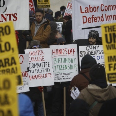 A protest in Washington Square Park in New York City, US, on January 20, 2025. 