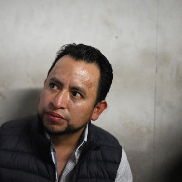 Guatemalan Deputy Minister of Sustainable Development Luis Pacheco arrives at the court after being arrested on charges of terrorism and other crimes in Guatemala City on April 23, 2025.