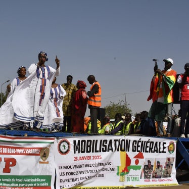 Traditional dancers perform during a gathering.