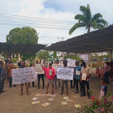 Members of the Voice of Catholic People of Papua gathered at the St. Francis Xavier Catholic Cathedral in Merauke, Indonesia, call on church officials to protect Indigenous people from government policies, January 25, 2026.