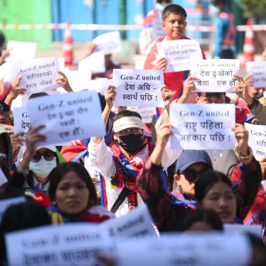 “Gen Z” activists hold a demonstration in Kathmandu, Nepal, in September 2025 under the slogan ''Don't Forget the Blood of Martyrs,'' demanding justice and accountability for those killed during past protest movements. 