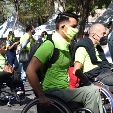 Participants in the International Day of Persons with Disabilities demonstration in Mexico City, 2022. 