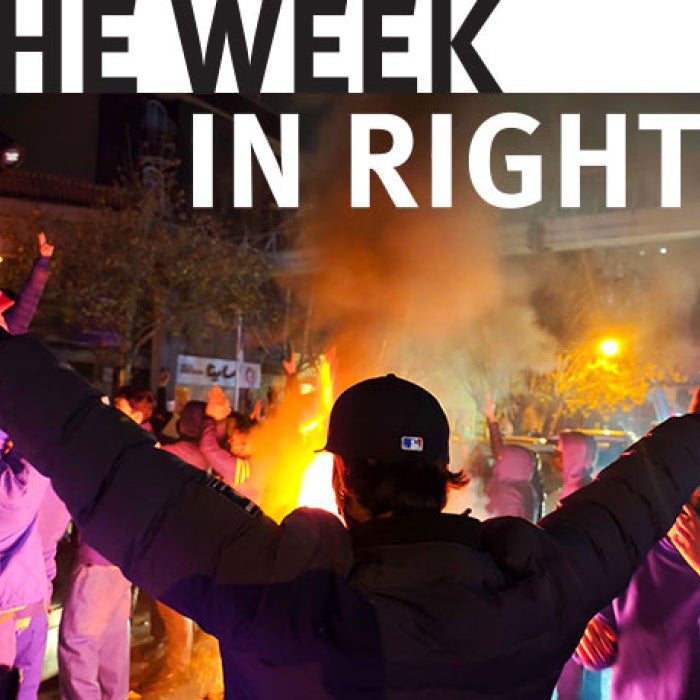 Week in rights Iran protest photo